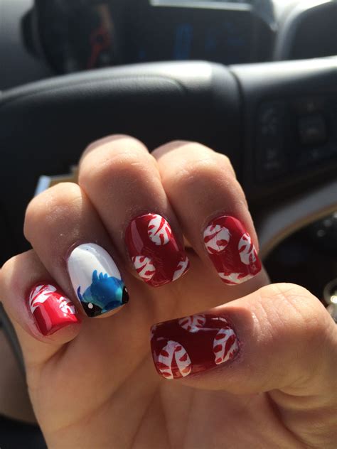 Lilo and Stitch nails for my Disney Trip!!! | Cruise nails, Disney nails, Nail art disney
