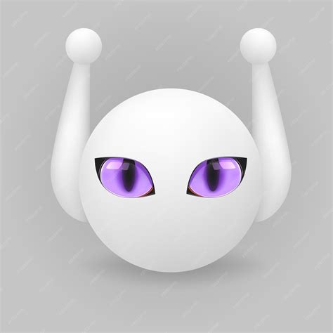 Premium Vector | Modern realistic bot avatar in white color