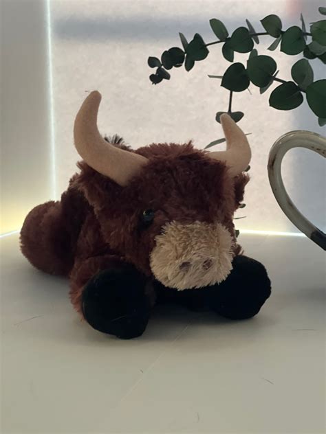 A Wise Choice NEW Brown Cow Plush Toy Works Animal Bull Bovine Soft ...