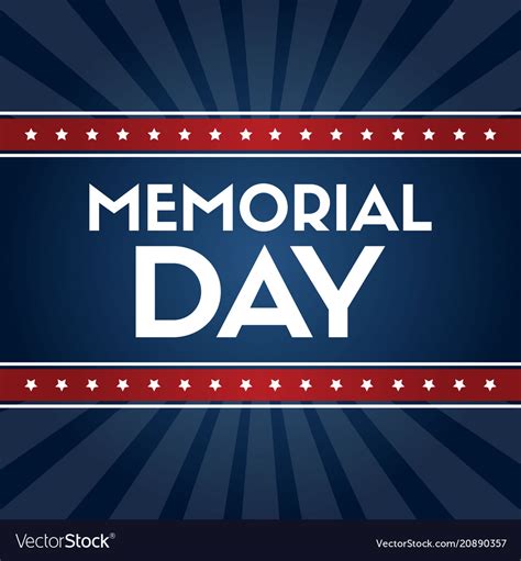 Memorial day background flag american Royalty Free Vector