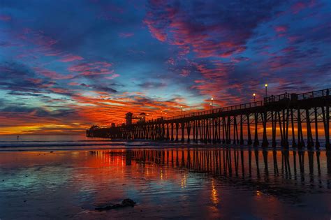 Surreal Sunset at the Pier in Oceanside | Oceanside pier, San diego vacation, Sunset