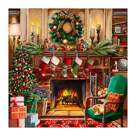 Fireside Christmas Canvas Art Print | Kirklands Home