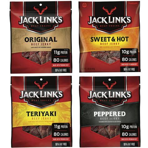 Jack Links Beef Jerky, Classic Variety Pack, 4 Count - Walmart.com - Walmart.com