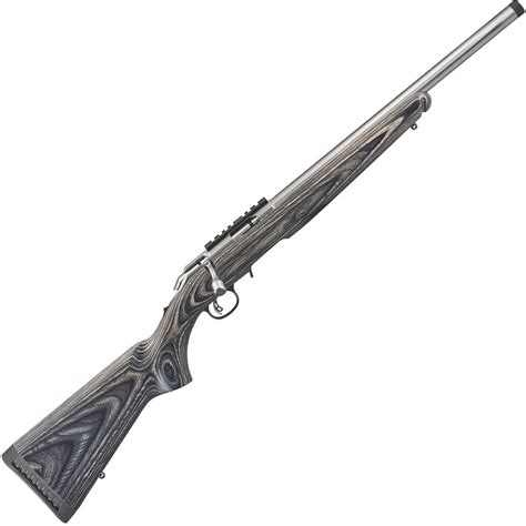 Ruger American Rimfire Target Stainless Bolt Action Rifle - 22 WMR (22 Mag) - Black Laminate ...