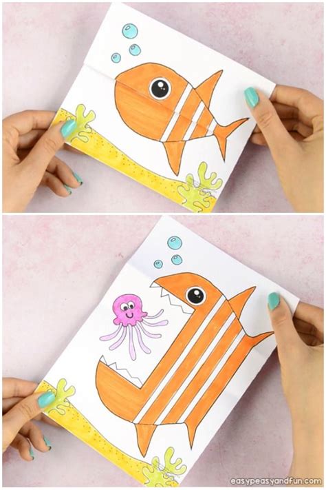 Surprise Big Mouth Fish Printable | Summer crafts for kids, Fish crafts, Preschool crafts