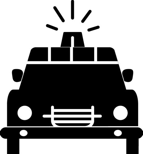 Isolated police car in black and white color. 25086676 Vector Art at Vecteezy