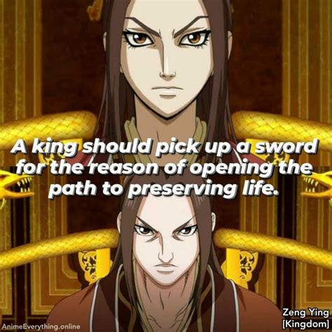 Kingdom anime quotes from the following characters: Jiao Cheng Zeng ...