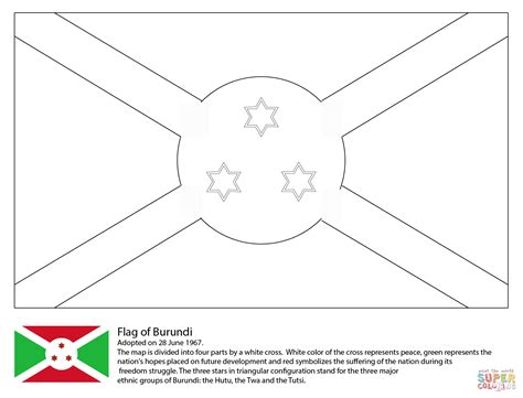 Flag of Burundi coloring page | Free Printable Coloring Pages