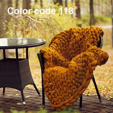 Burnt orange throw blanket Chunky Knit Blanket Giant knit | Etsy