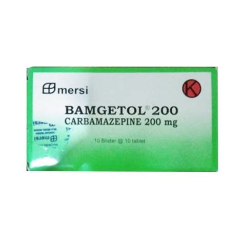 BAMGETOL 200 MG BOX 100 TABLET - Kegunaan, Efek Samping, Dosis dan Aturan Pakai