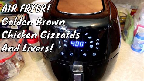 Air Fryer Golden Brown Chicken Gizzards And Livers - YouTube