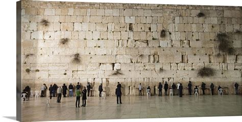 Israel, Jerusalem, Jerusalem, Western Wall, Wailing Wall, Men praying ...