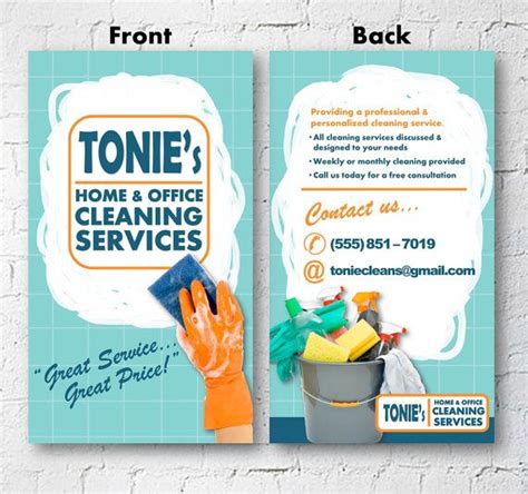 cleaning business cards examples - Quincy Spangler