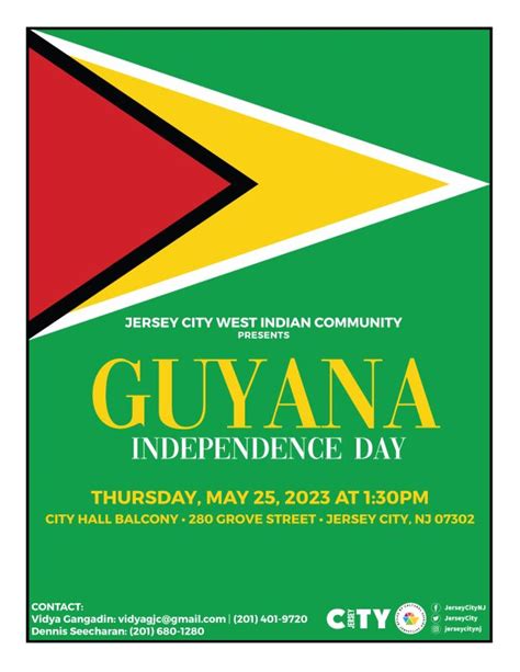 Guyana Independence Day Flag Raising 2023 - Jersey City Cultural Affairs