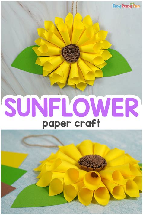 Paper Sunflower Craft - Easy Peasy and Fun