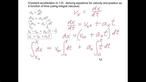 Derive Kinematic Equations Of Motion For Constant Acceleration - Tessshebaylo