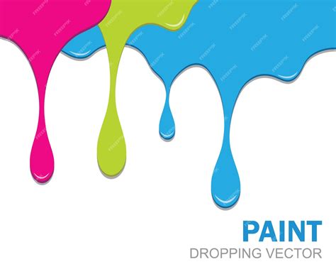 Premium Vector | Dropping paint vector illustration background design