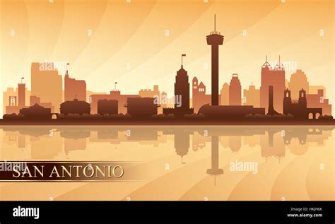 San antonio city skyline silhouette hi-res stock photography and images - Alamy