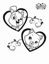 Pupcake And Custard From Strawberry Shortcake coloring Page  Download sketch template