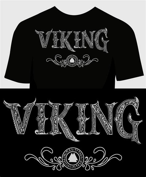 Viking logo with ornament font 4246775 Vector Art at Vecteezy