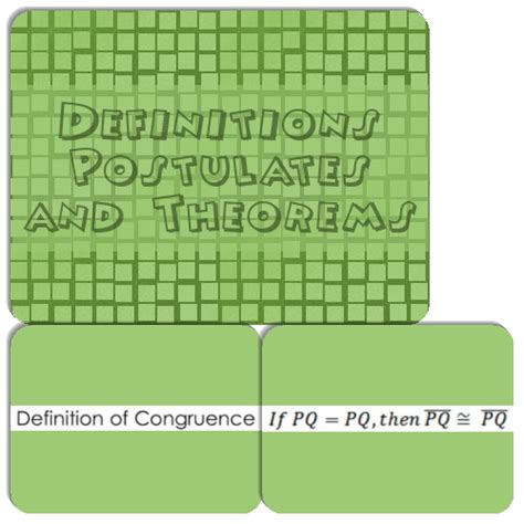 Definitions Postulates and Theorems - Match The Memory