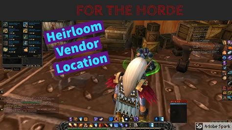 World of Warcraft Horde Heirloom Vendor - YouTube