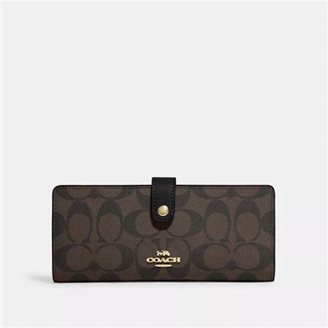 COACH® Outlet | Slim Wallet In Signature Canvas