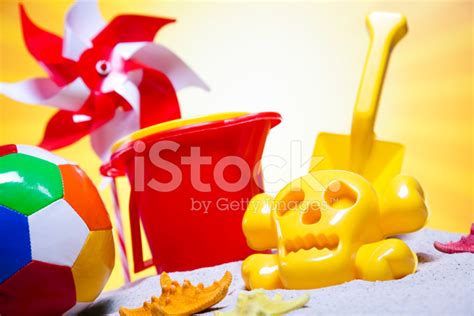 Colorful Toys For Childrens Sandboxes, Vacation Stock Photo | Royalty-Free | FreeImages