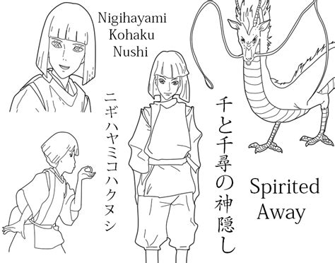 Spirited Away Haku Dragon Anime Coloring Pages Coloring Pages