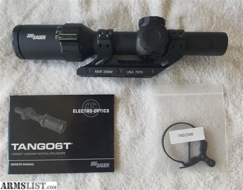 ARMSLIST - For Sale: Sig Sauer Tango 6T 1-6x 7.62 Extended Range Reticle, Black