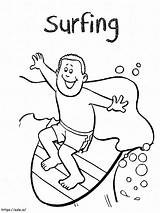 Boy Is Surfing coloring Page sketch template