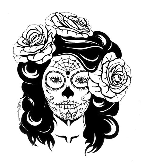 Sugar Skull Woman Drawing at GetDrawings | Free download