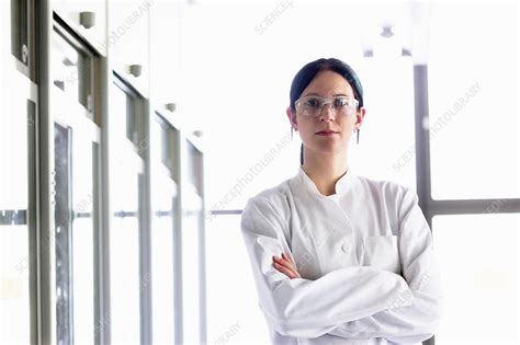 Scientist wearing protective goggles - Stock Image - F008/5804 ...