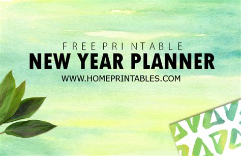 Free Printable New Year Planner! - Home Printables