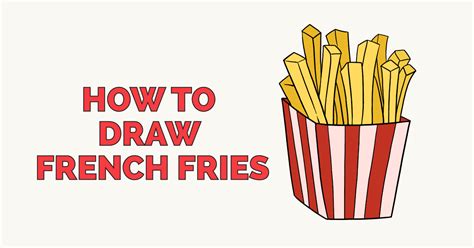 How to Draw French Fries - Really Easy Drawing Tutorial