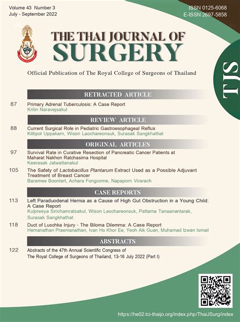 The Thai Journal of Surgery