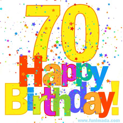 Happy 70th Birthday Animated GIFs | Funimada.com