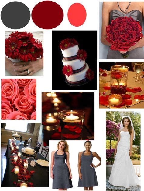 48 Grey & Red Wedding ideas | red wedding, wedding, gray weddings