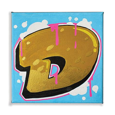 Graffiti Letter D Art Print 12x12 inches Signed & Numbered | Etsy