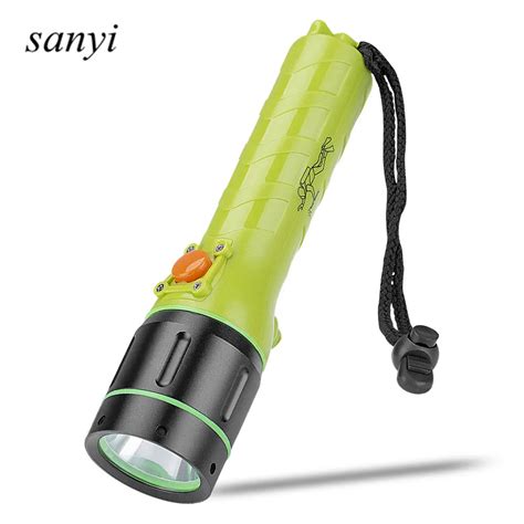 Scuba Diving Flashlight Rechargeable Built in Battery Dive Torch Cree ...