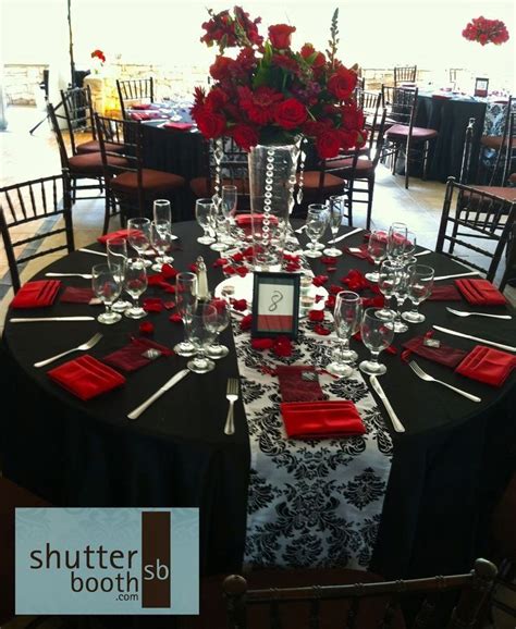 24 Awesome Red and Black Table Decor in 2020 | Wedding table, Black red wedding