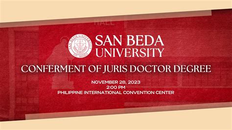 San Beda University | College of Law - Conferment of Juris Doctor Degree - YouTube