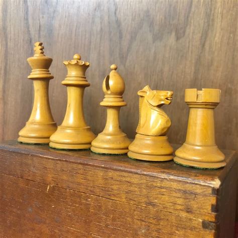 Antique Chess Set - Etsy