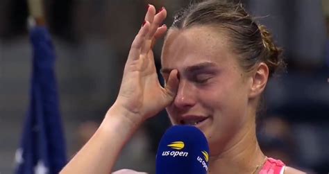 Aryna Sabalenka holds back tears as she says sorry to family for US Open defeat and 'fires' her ...