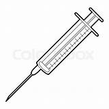 Syringe Clipart Clip Hypodermic Injection Needle Cartoon Shot Vector  sketch template