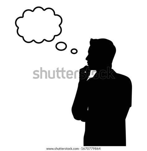 Pensamiento del hombre y área vacía: vector de stock (libre de regalías) 1670779864 | Shutterstock