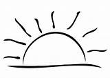 Puesta De Sol Fácil Para Colorear Imprimir E dibujar –ColoringOnlyCom sketch template