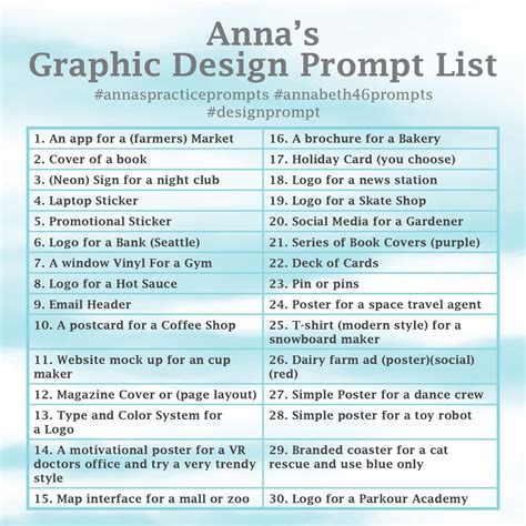 Graphic Design Prompts | Graphic design careers, Teaching graphic design, Learning graphic design