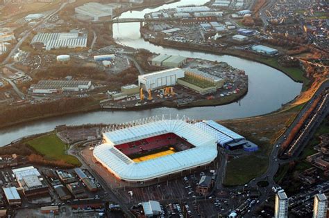 The River Wear winds past Sunderland's Stadium of Light Sunderland ...