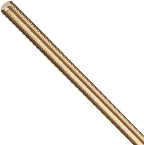 THREADED ROD BRASS 1/4X3' | Star Mechanical Supply